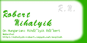 robert mihalyik business card